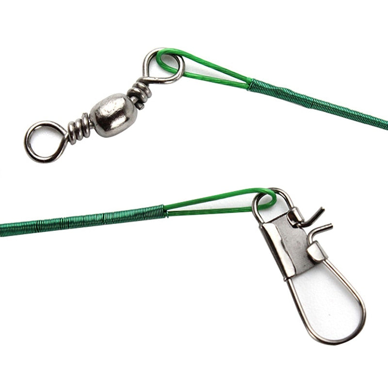 Steel Wire Leader w/ Swivel (20-pack)